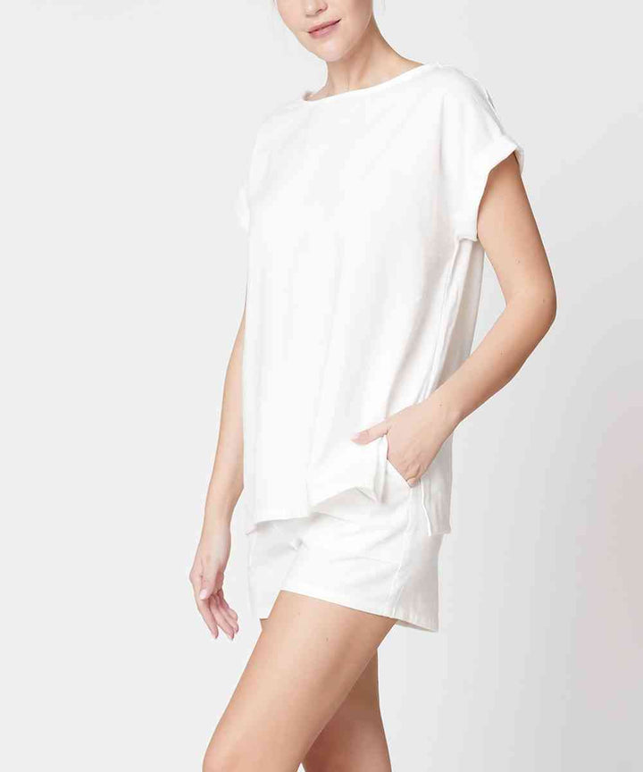 Dolman Bamboo Linen Shirt and Short Set