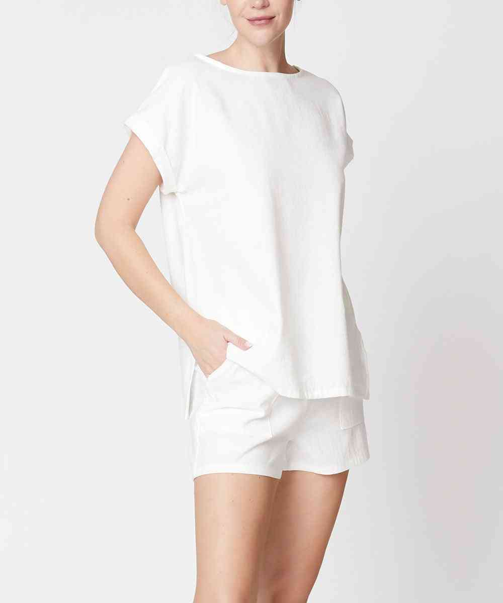 Dolman Bamboo Linen Shirt and Short Set