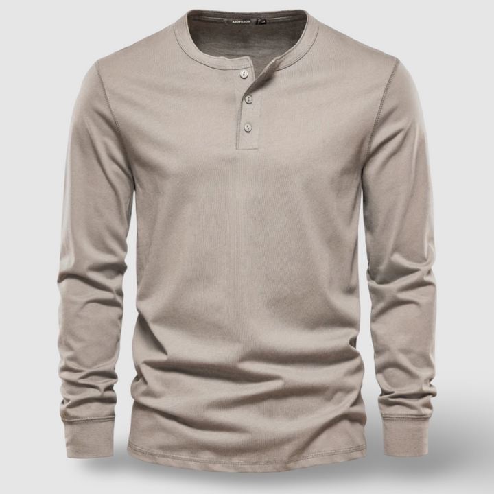 Long Sleeve Cotton Henley