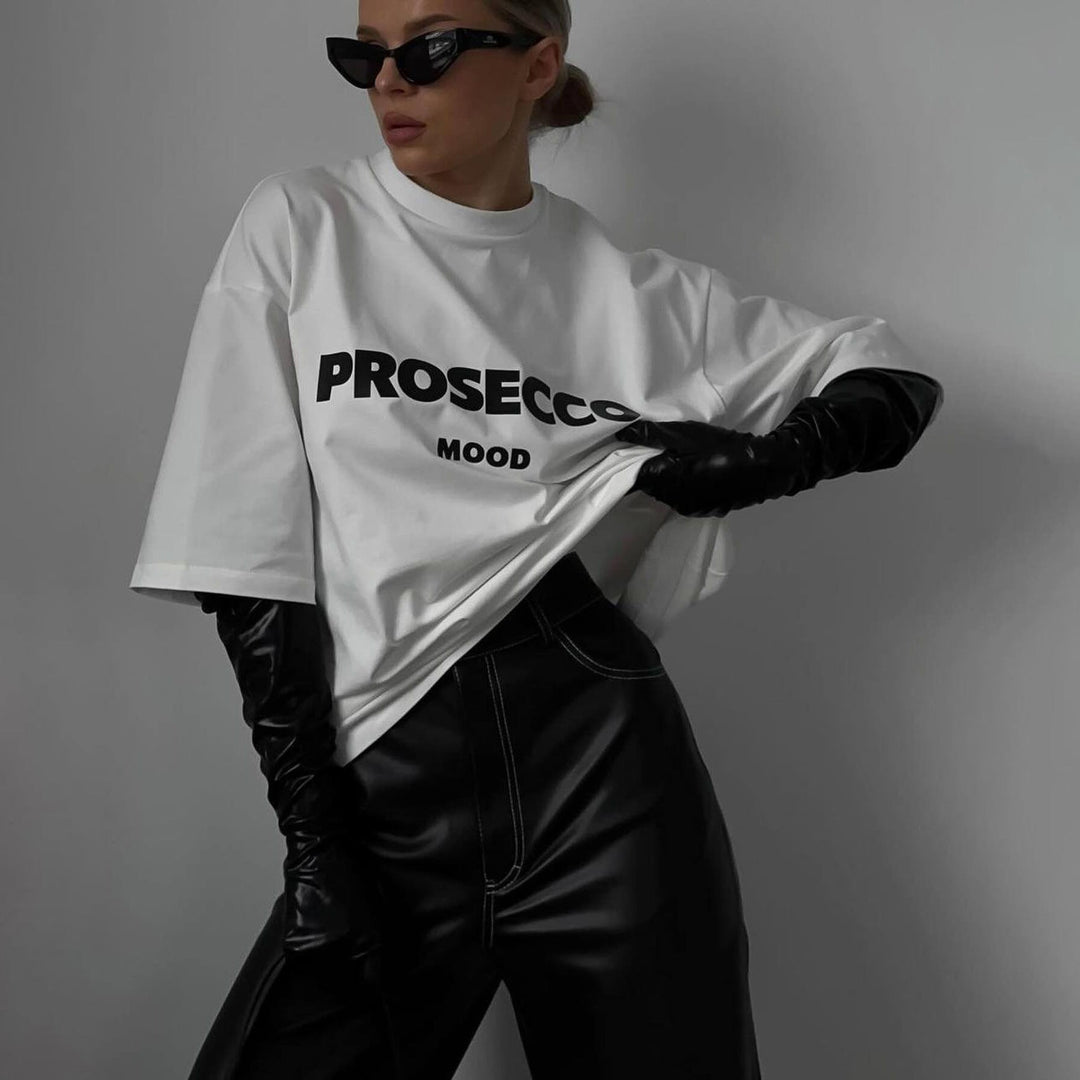 Prosecco Mood Oversize Cotton Shirt