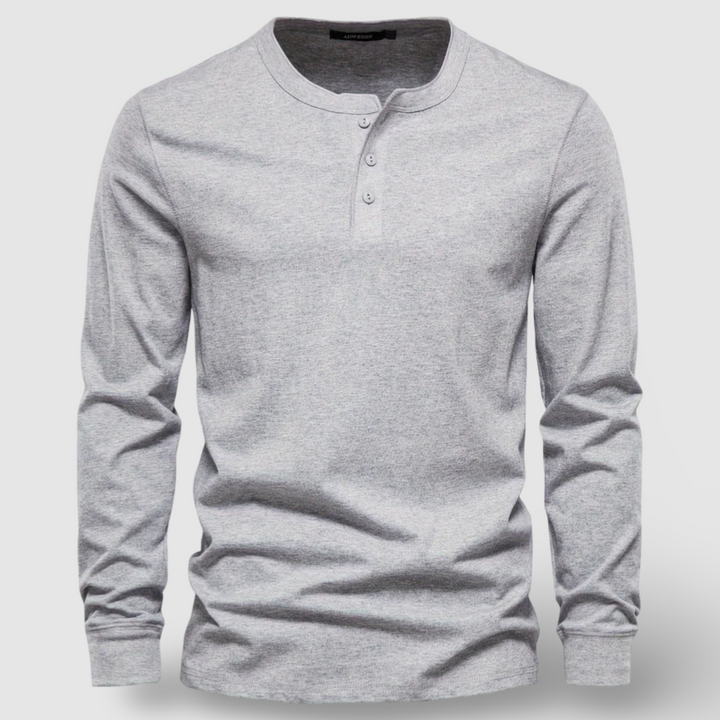 Long Sleeve Cotton Henley