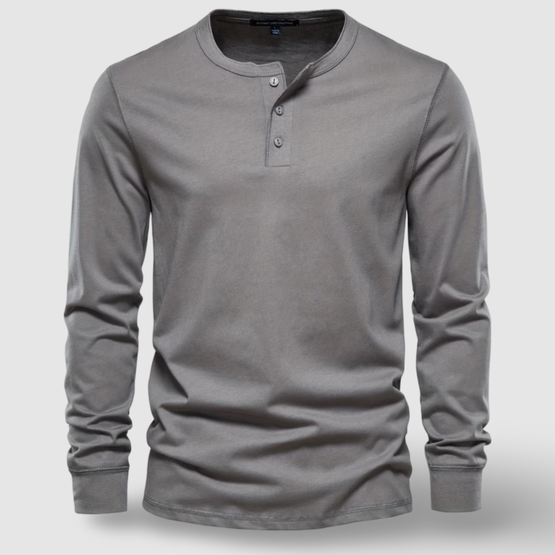 Long Sleeve Cotton Henley