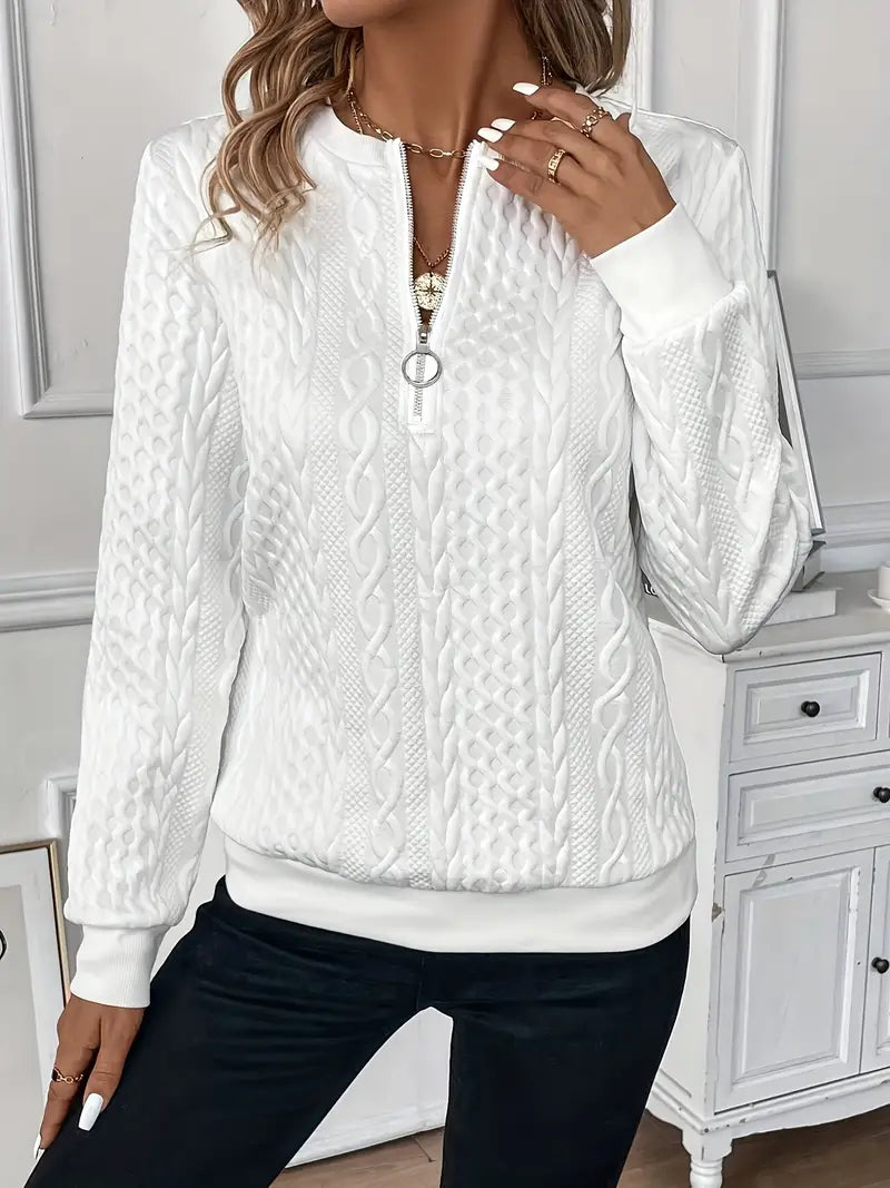 Vivienne™ | Elegant zip jumper for comfort and style