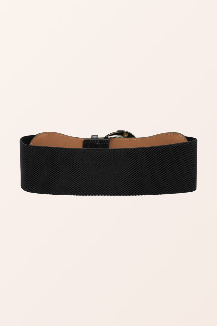 PU Buckle Waist Belt - Black