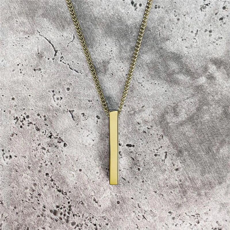 classic Rectangle Pendant Necklace