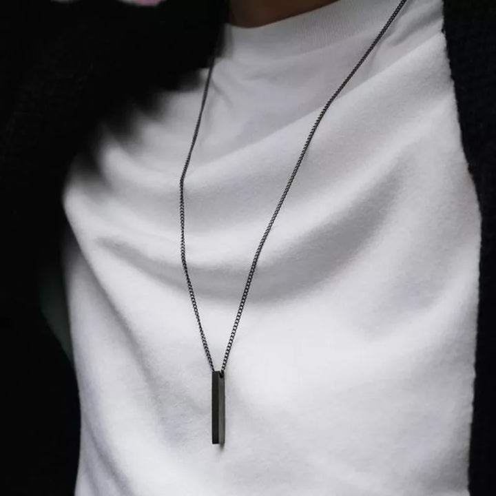 classic Rectangle Pendant Necklace