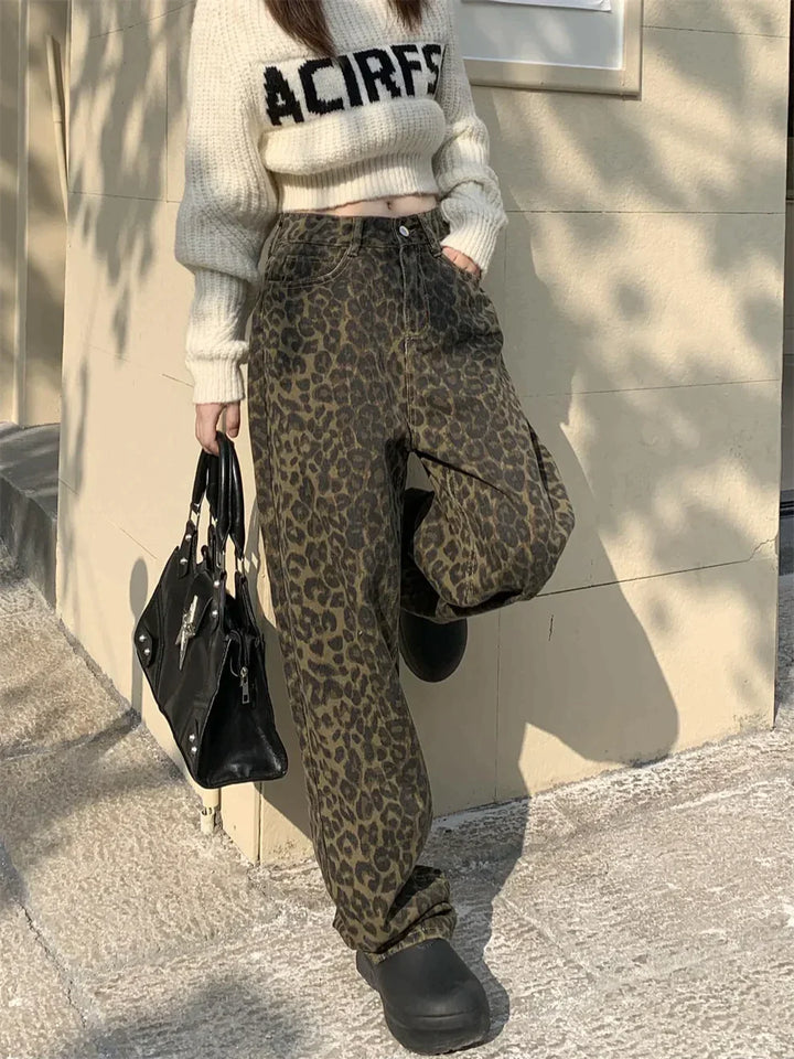 Leopard Print Jeans