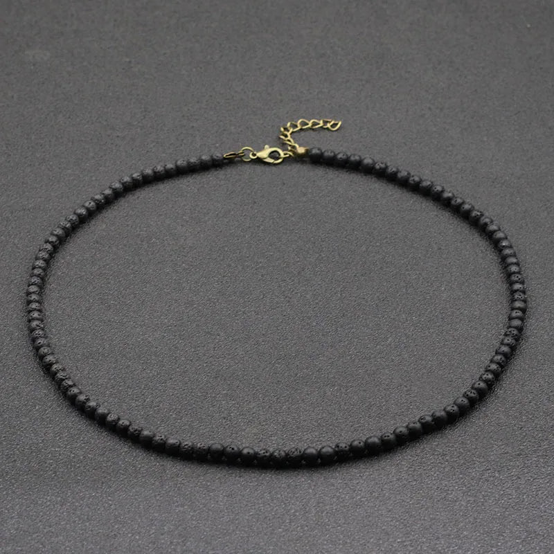 Choker Necklace Men  Natural Stone Collar