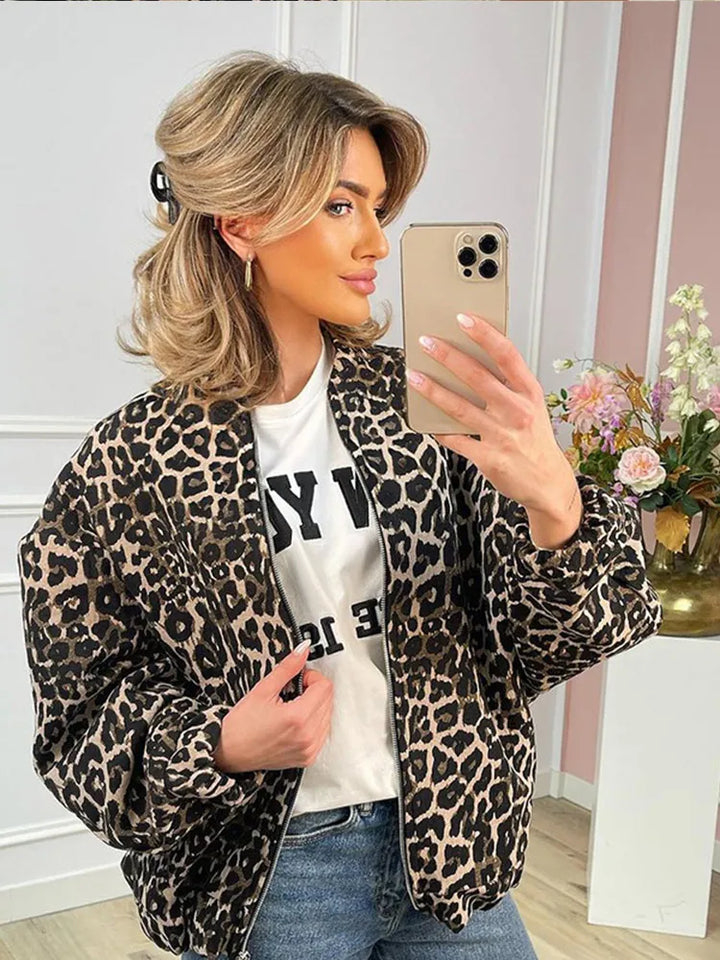 Athena | Leopard Bomber Jacket