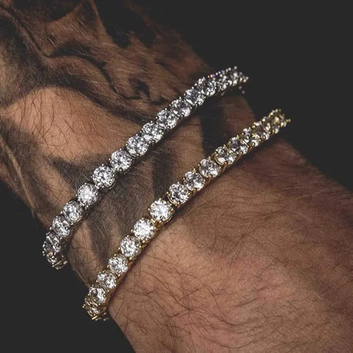 Tennis Bracelet Homme Iced  Cubic Zirconia