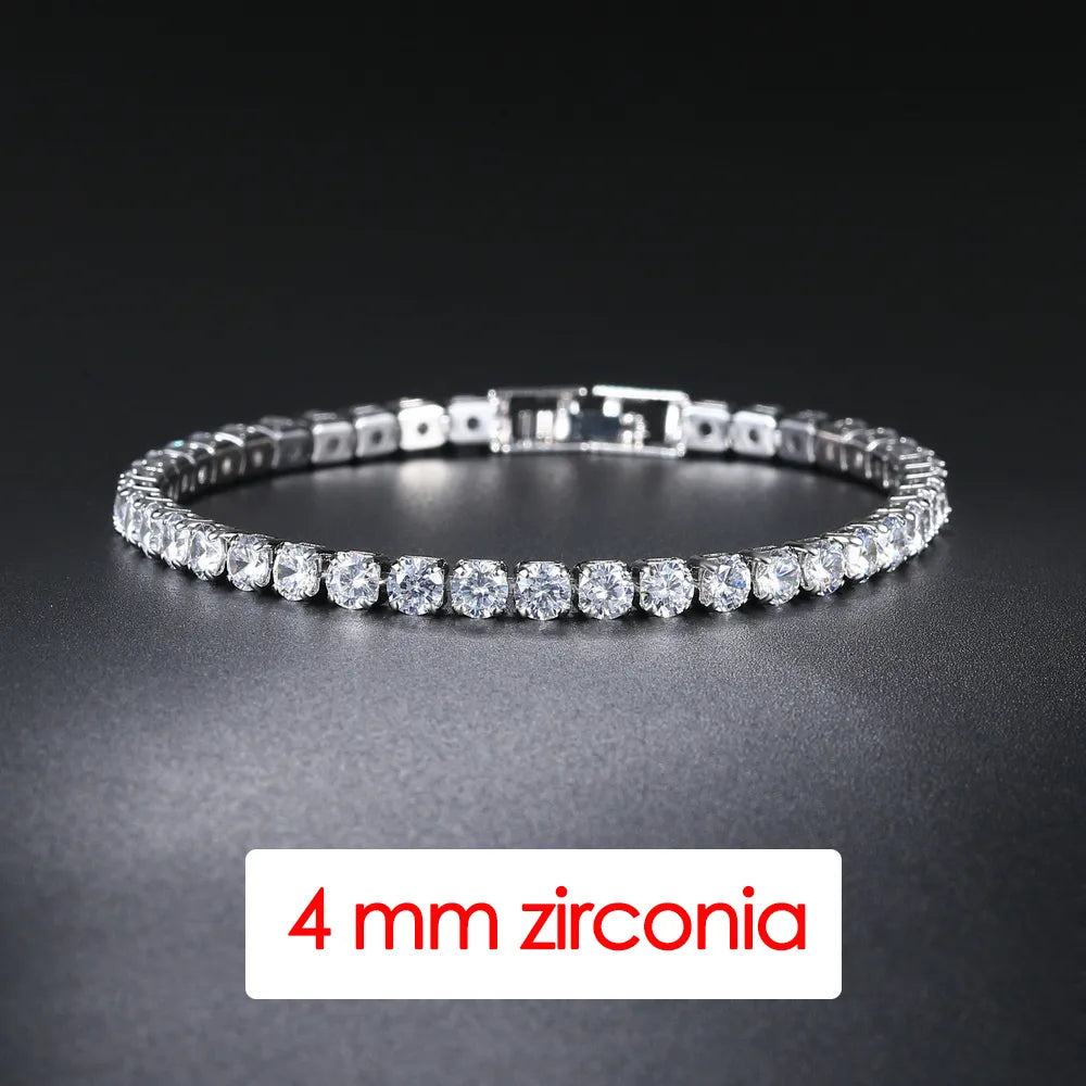 Tennis Bracelet Homme Iced  Cubic Zirconia