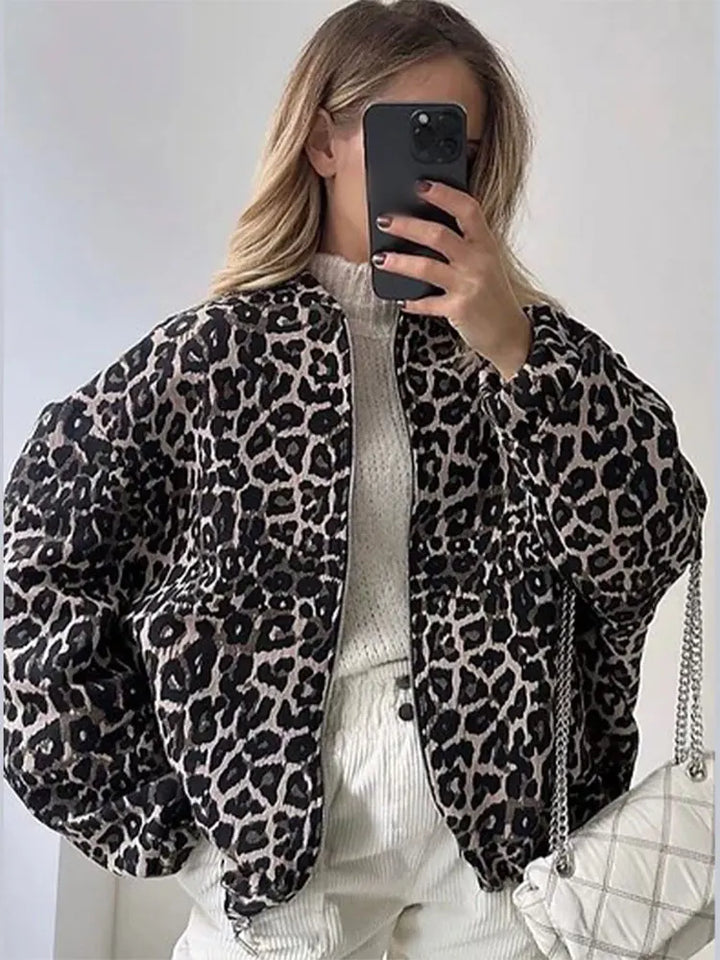 Athena | Leopard Bomber Jacket