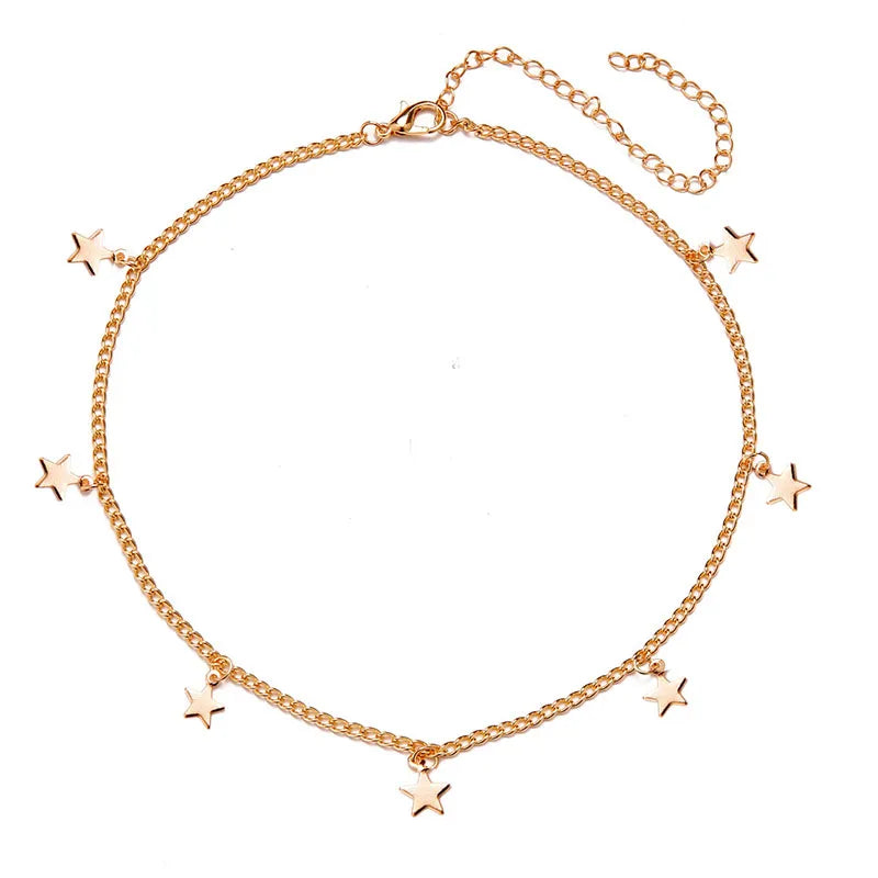 Necklace Stars Dangler Choker Fashionable Clavicle Chain Jewelry