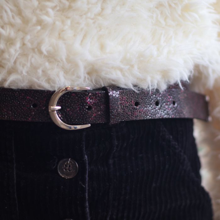 RUBY LADIES' REPTILE LEATHER BELT