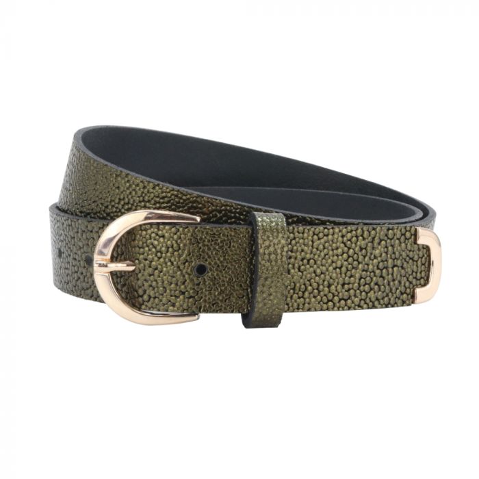 RUBY LADIES' REPTILE LEATHER BELT